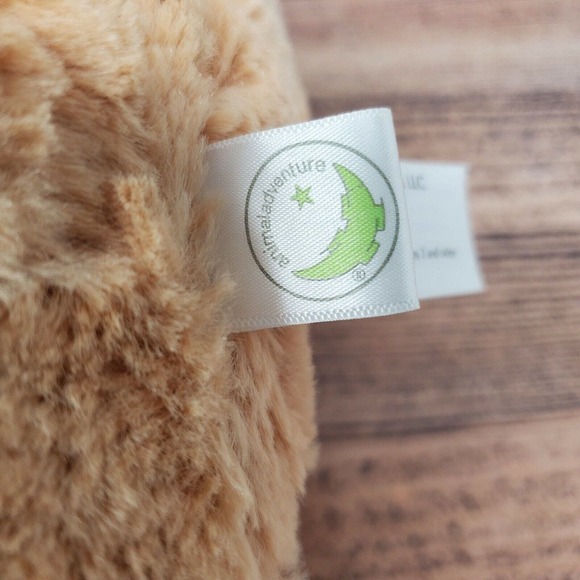 Animal Adventure Easter Bunny Rabbit Plush Stuffed Animal Tie Dye Bow Brown 14" - Picture 3 of 8